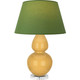 Robert Abbey - SU23G - One Light Table Lamp - Double Gourd - Sunset Yellow Glazed Ceramic w/Lucite