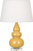 Robert Abbey - SU33X - One Light Accent Lamp - Small Triple Gourd - Sunset Yellow Glazed Ceramic w/Lucite