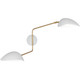 Robert Abbey - W1528 - Two Light Wall Sconce - Rico Espinet Racer - Modern Brass w/Satin White