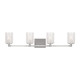 Generation Lighting - GLV1034EN/BS - Four Light Wall / Bath - Parker - Brushed Steel