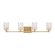 Generation Lighting - GLV1034EN/SB - Four Light Wall / Bath - Parker - Satin Bronze