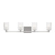 Generation Lighting - GLV1044EN/BS - Four Light Wall / Bath - Lando - Brushed Steel