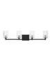 Generation Lighting - GLV1044MBK - Four Light Wall / Bath - Lando - Midnight Black
