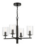 Craftmade - 55624-FB - Four Light Chandelier - Hailie - Flat Black