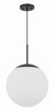 Craftmade - 56893-FB-WG - One Light Pendant - Gaze - Flat Black