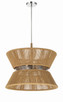 Craftmade - 58596-CHWAL - Six Light Pendant - Serena - Chrome/Walnut
