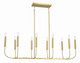 Craftmade - 59870-SB - Ten Light Island Pendant - Traci - Satin Brass