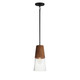 Maxim - 91620CLWNBK - One Light Mini Pendant - Carpenter - Walnut / Black