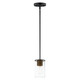 Maxim - 91840CDABBK - One Light Mini Pendant - Sleek - Antique Brass / Black
