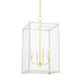 Hudson Valley - MDS1201-AGB/OW - Four Light Lantern - Chaselton - Aged Brass