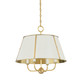 Hudson Valley - MDS120-AGB/OW - Four Light Chandelier - Cambridge - Aged Brass