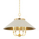 Hudson Valley - MDS1403-AGB/OW - Five Light Chandelier - Clivedon - Aged Brass