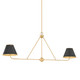 Hudson Valley - MDS2001-AGB/DB - Two Light Linear - Burghley - Aged Brass
