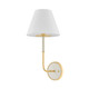 Hudson Valley - MDS2200-AGB/OW - One Light Wall Sconce - Wedgewood - Aged Brass