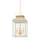 Hudson Valley - MDS2400-AGB/OW - Four Light Lantern - Houghton - Aged Brass