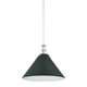 Hudson Valley - MDS352L-PN/SSG - One Light Pendant - Painted No. 2 - Polished Nickel