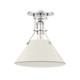 Hudson Valley - MDS353-PN/OW - One Light Semi Flush Mount - Painted No. 2 - Polished Nickel