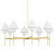 Hudson Valley - PI1899808-AGB - Eight Light Chandelier - Glenmoore - Aged Brass