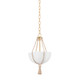 Hudson Valley - 1013-VGL - One Light Pendant - Amberley - Vintage Gold Leaf