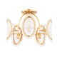 Hudson Valley - 1520-VGL - Five Light Semi Flush Mount - Danes - Vintage Gold Leaf