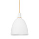Hudson Valley - 1717-VGL/CMI - One Light Pendant - Copake - Vintage Gold Leaf/Matte Ivory Ceramic