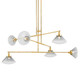 Hudson Valley - 1936-AGB - Six Light Chandelier - Mendon - Aged Brass