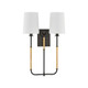 Hudson Valley - 2072-AGB/DB - Two Light Wall Sconce - Glenmont - Aged Brass