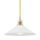 Hudson Valley - 2620-AGB/WH - One Light Pendant - Syosset - Aged Brass