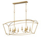 Maxim - 12169GL - Eight Light Linear Pendant - Plumette - Gold Leaf