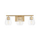 Maxim - 21333CLNAB - Three Light Bath Vanity - Geode - Natural Aged Brass