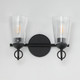 Jackson Hole Two Light Wall Sconce (21392CLBK)