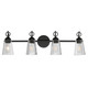 Maxim - 21394CLBK - Four Light Bath Vanity - Jackson Hole - Black