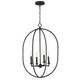 Maxim - 21843BS - Four Light Pendant - Martel - Blacksmith
