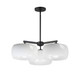Maxim - 26143WTBK - Three Light Chandelier - Glazed - White / Black