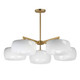 Maxim - 26145WTNAB - Five Light Chandelier - Glazed - White/Natural Aged Brass
