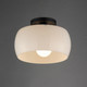Glazed One Light Flush Mount (26149WTBK)