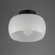 Glazed One Light Flush Mount (26149WTBK)