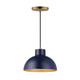 Maxim - 35142GNNAB - One Light Pendant - Rockport - Glossy Navy / Natural Aged Brass