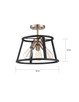 Chassis Three Light Semi Flush Mount (60-6643)