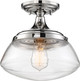 Nuvo Lighting - 60-6798 - One Light Semi Flush Mount - Kew - Polished Nickel / Clear Glass