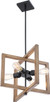 Nuvo Lighting - 60-6827 - Four Light Pendant - Beacon - Black / Honey Wood