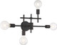 Nuvo Lighting - 60-6861 - Four Light Vanity - Delphi - Black