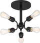 Nuvo Lighting - 60-6916 - Six Light Semi Flush Mount - Faraday - Black