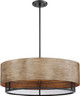 Nuvo Lighting - 60-6980 - Five Light Pendant - Barrique - Black / Honey Wood