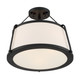 Nuvo Lighting - 60-6998 - Three Light Semi Flush Mount - Cutty - Matte Black