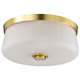 Nuvo Lighting - 60-8230 - Three Light Flush Mount - Lune - Vintage Brass