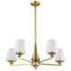 Nuvo Lighting - 60-8235 - Five Light Chandelier - Lune - Vintage Brass