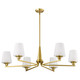 Nuvo Lighting - 60-8236 - Six Light Chandelier - Lune - Vintage Brass
