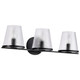 Nuvo Lighting - 60-8253 - Three Light Vanity - Valentine - Black
