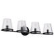 Nuvo Lighting - 60-8254 - Four Light Vanity - Valentine - Black